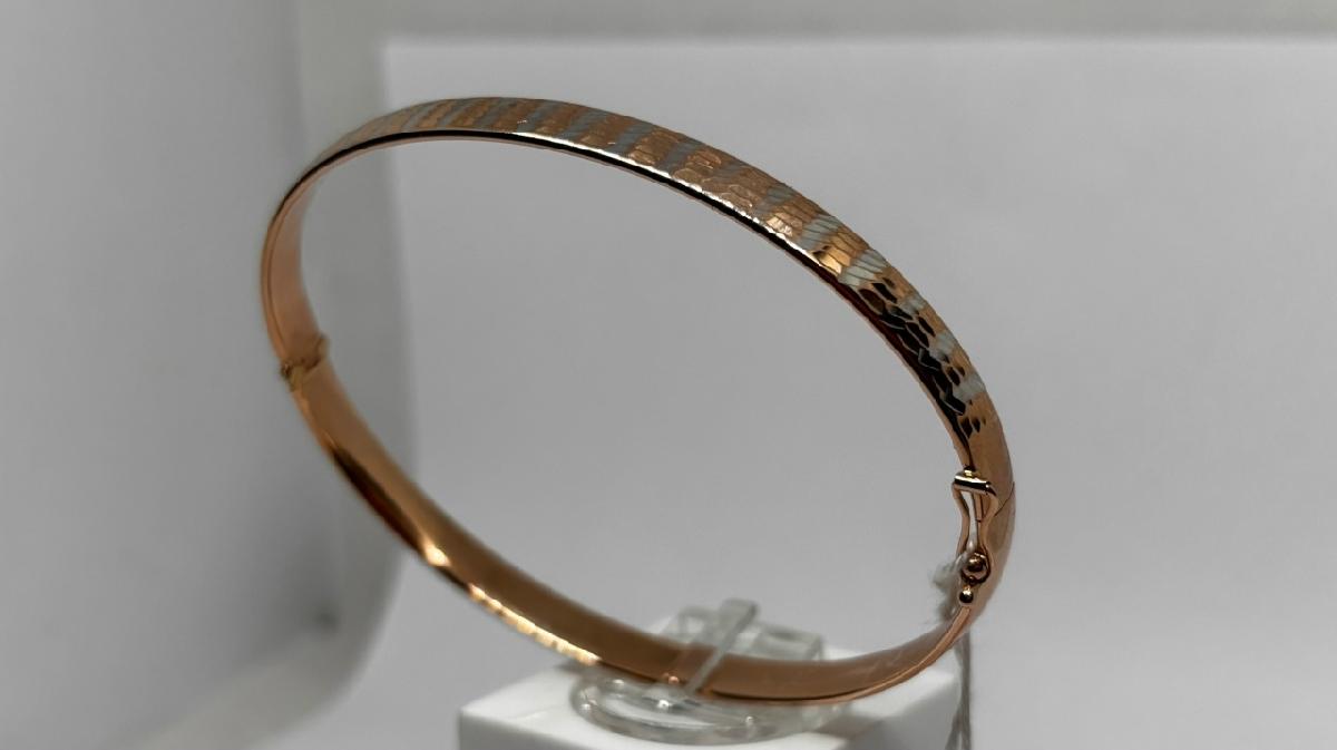 БЖАЛ585 БРАСЛЕТ ЖЕСТКИЙ С АЛМАЗНОЙ ГРАНЬЮ (Au 585)