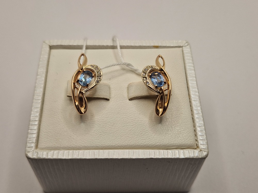 СКМИ585 СЕРЬГИ С КАМНЯМИ (Au 585)