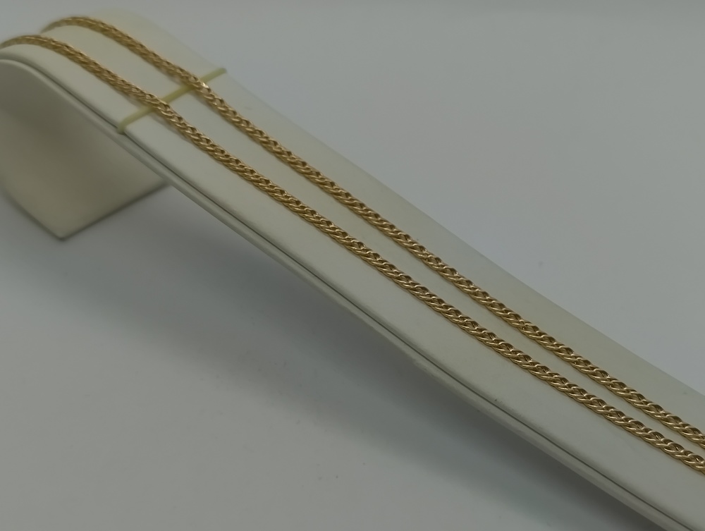 ЦЕПЬ ПУСТОТЕЛАЯ Ромб двойной (Au 585)