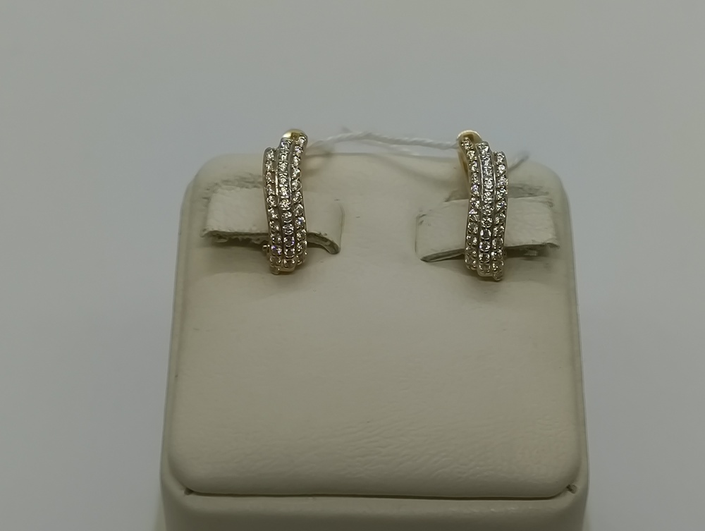 СКМИ585 СЕРЬГИ С КАМНЯМИ (Au 585)