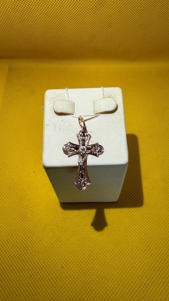 ПОДКБК585 ПОДВЕСКА КРЕСТ БЕЗ КАМНЯ (Au 585)