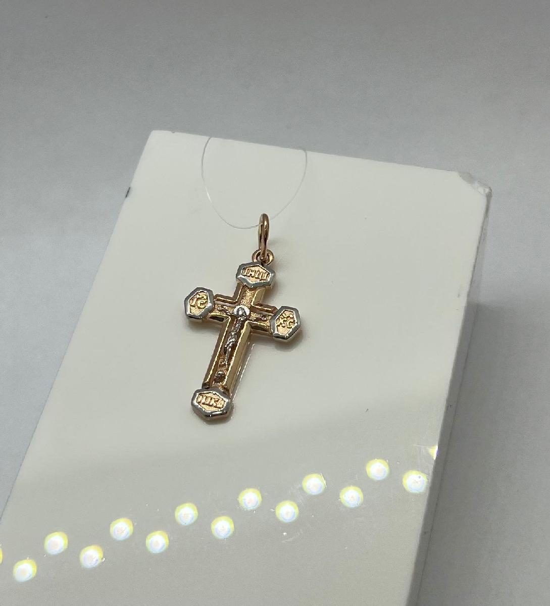 ПОДВЕСКА КРЕСТ без камня (Au 585)