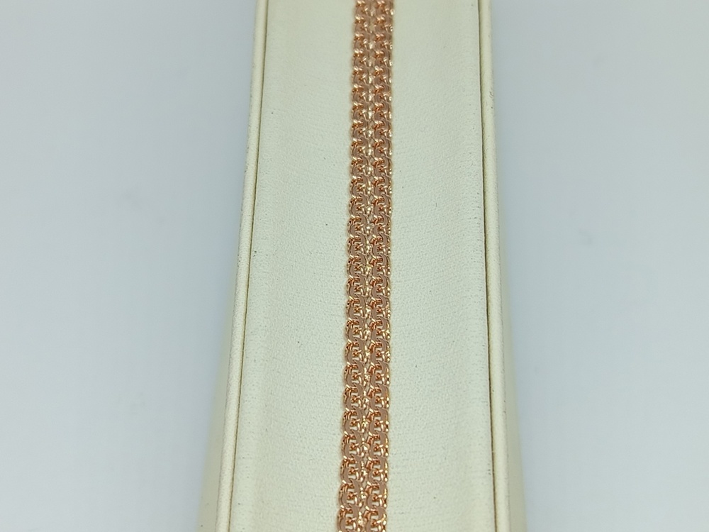 БРАСЛЕТ ПОЛНОВЕСНЫЙ Бисмарк двойной (Au 585)