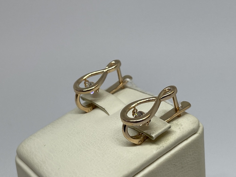 СЕРЬГИ С КАМНЕМ (Au 585)