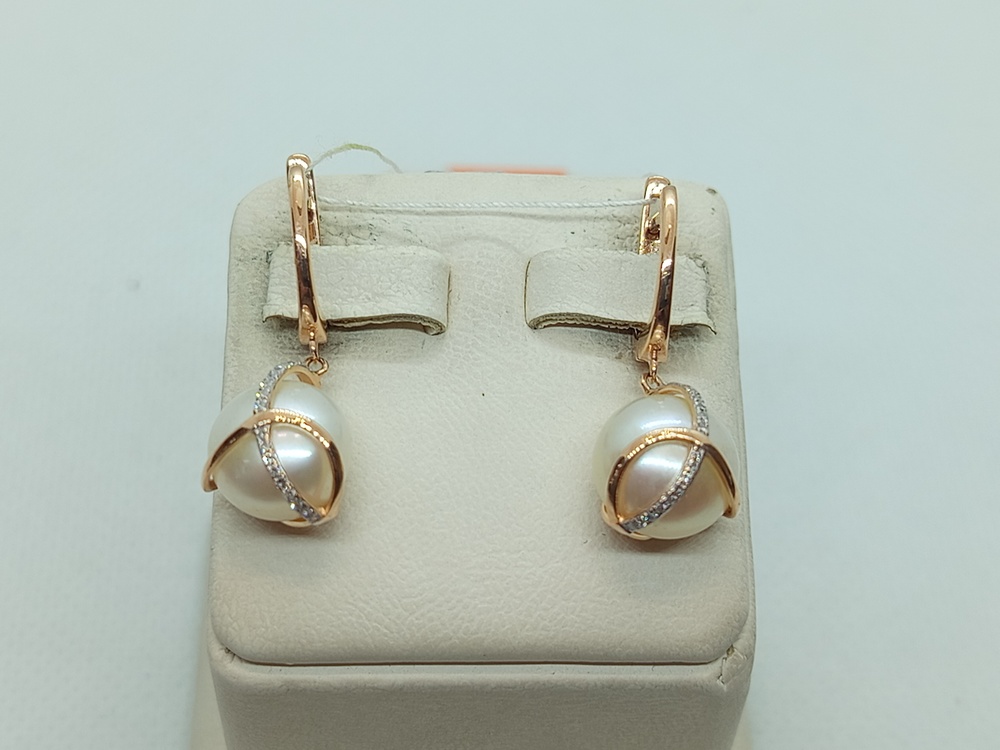 СКМИ585 СЕРЬГИ С КАМНЯМИ (Au 585)