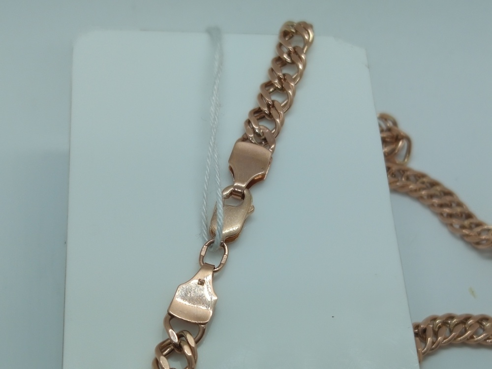 ЦЕПЬ ПУСТОТЕЛАЯ Ромб двойной (Au 585)