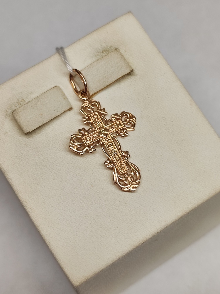 ПОДКБК585 ПОДВЕСКА КРЕСТ БЕЗ КАМНЯ (Au 585)