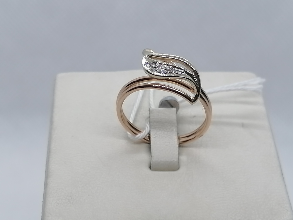 КОЛЬЦО С КАМНЯМИ (Au 585)