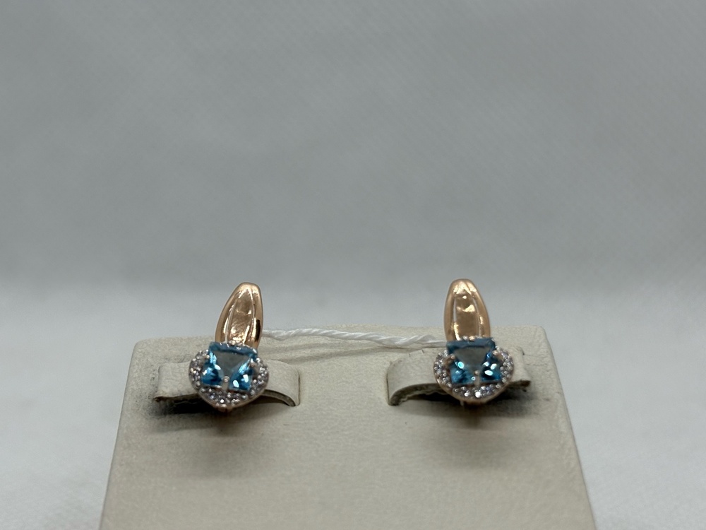 СКМИ585 СЕРЬГИ С КАМНЯМИ (Au 585)