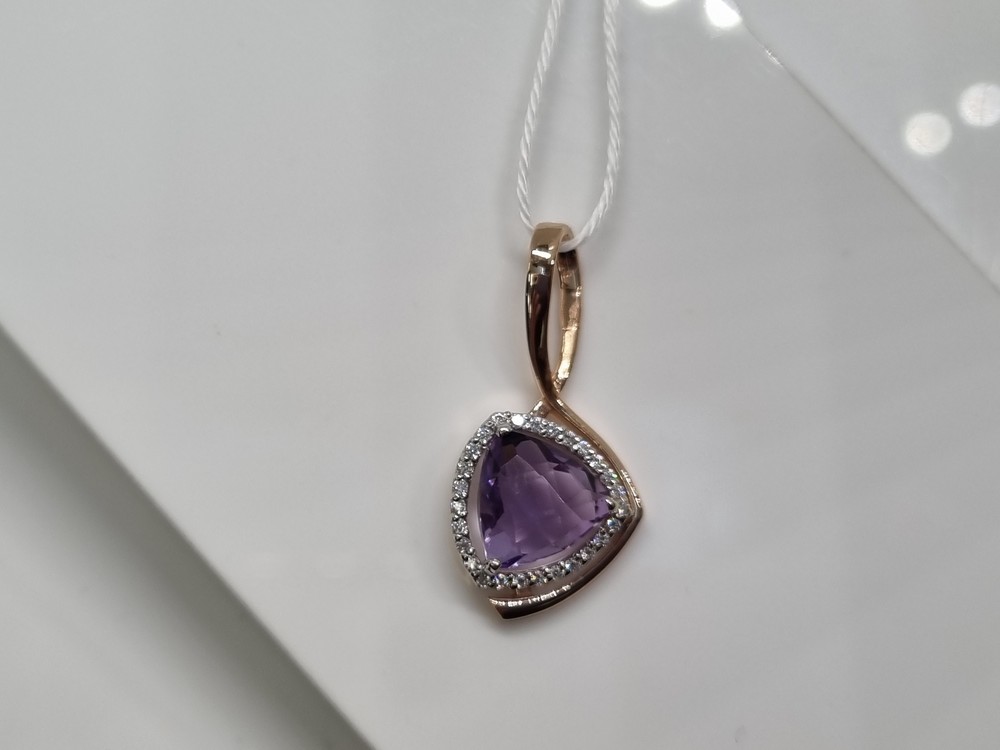 ПОДКМИ585 ПОДВЕСКА С КАМНЯМИ (Au 585)