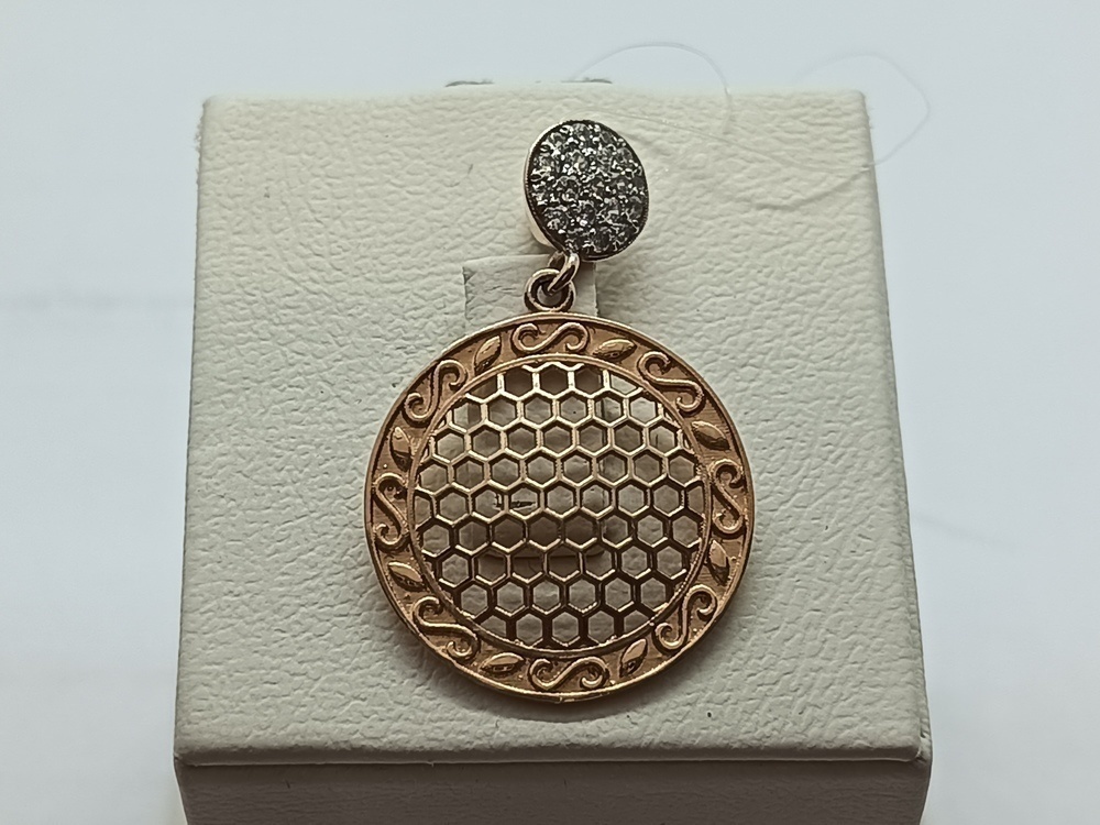 950344 ПОДВЕСКА С КАМНЯМИ (Au 585)
