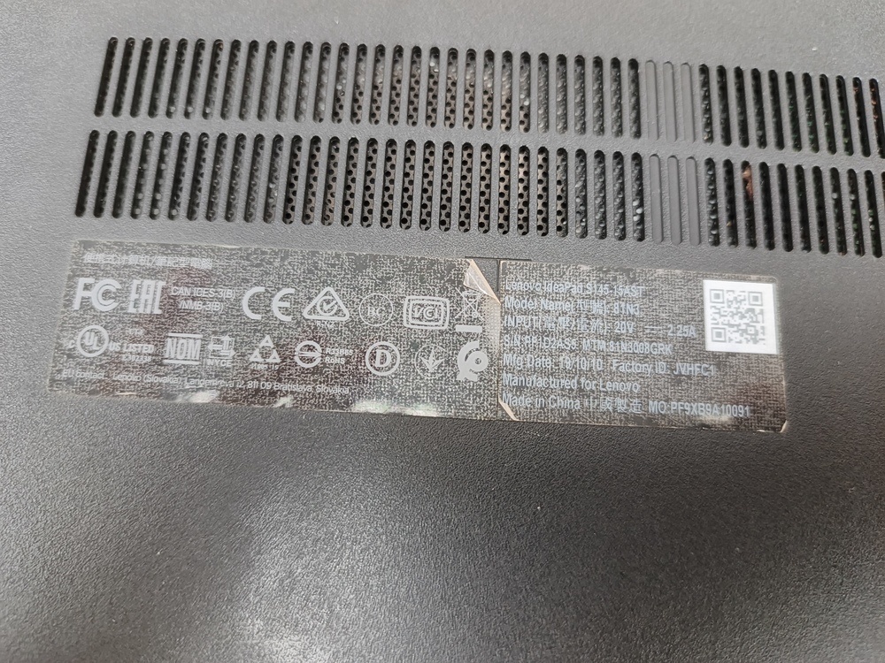 Ноутбук Lenovo IdeaPad S145-15AST; A9-9425, Radeon R5 series, 8 Гб, 512 GB, Нет