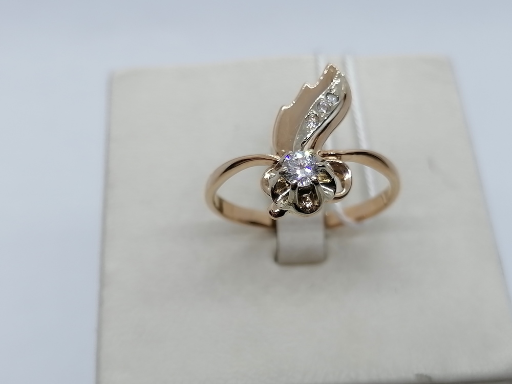 КОЛЬЦО С КАМНЯМИ (Au 585)