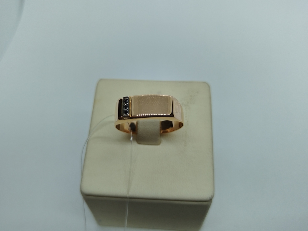 КОЛЬЦО ПЕЧАТКА с камнями (Au 585)