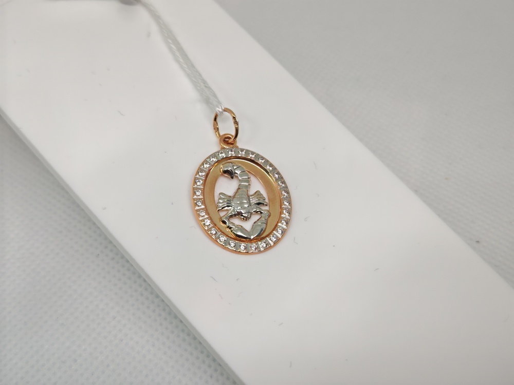 ПОДВЕСКА ЗНАК ЗОДИАКА СКОРПИОН Au 585