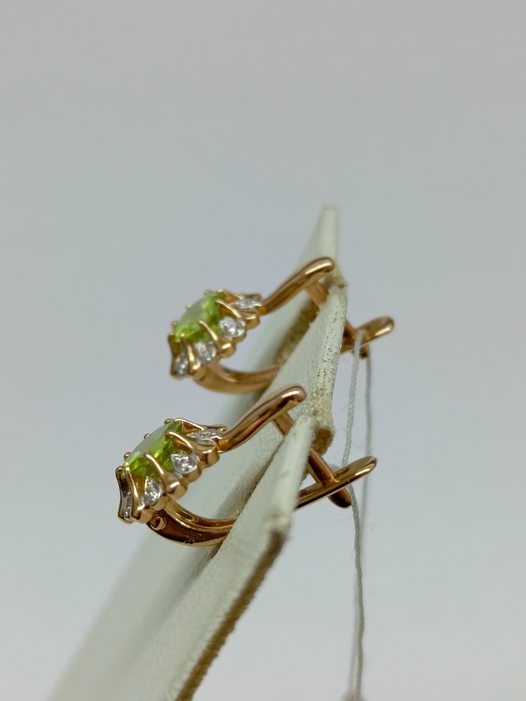 СКМИ585 СЕРЬГИ С КАМНЯМИ (Au 585)