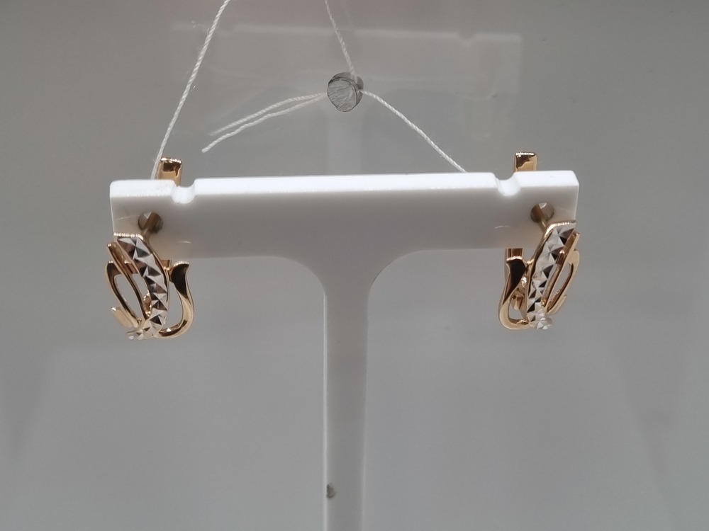 СБКМ585 СЕРЬГИ БЕЗ КАМНЯ (Au 585)