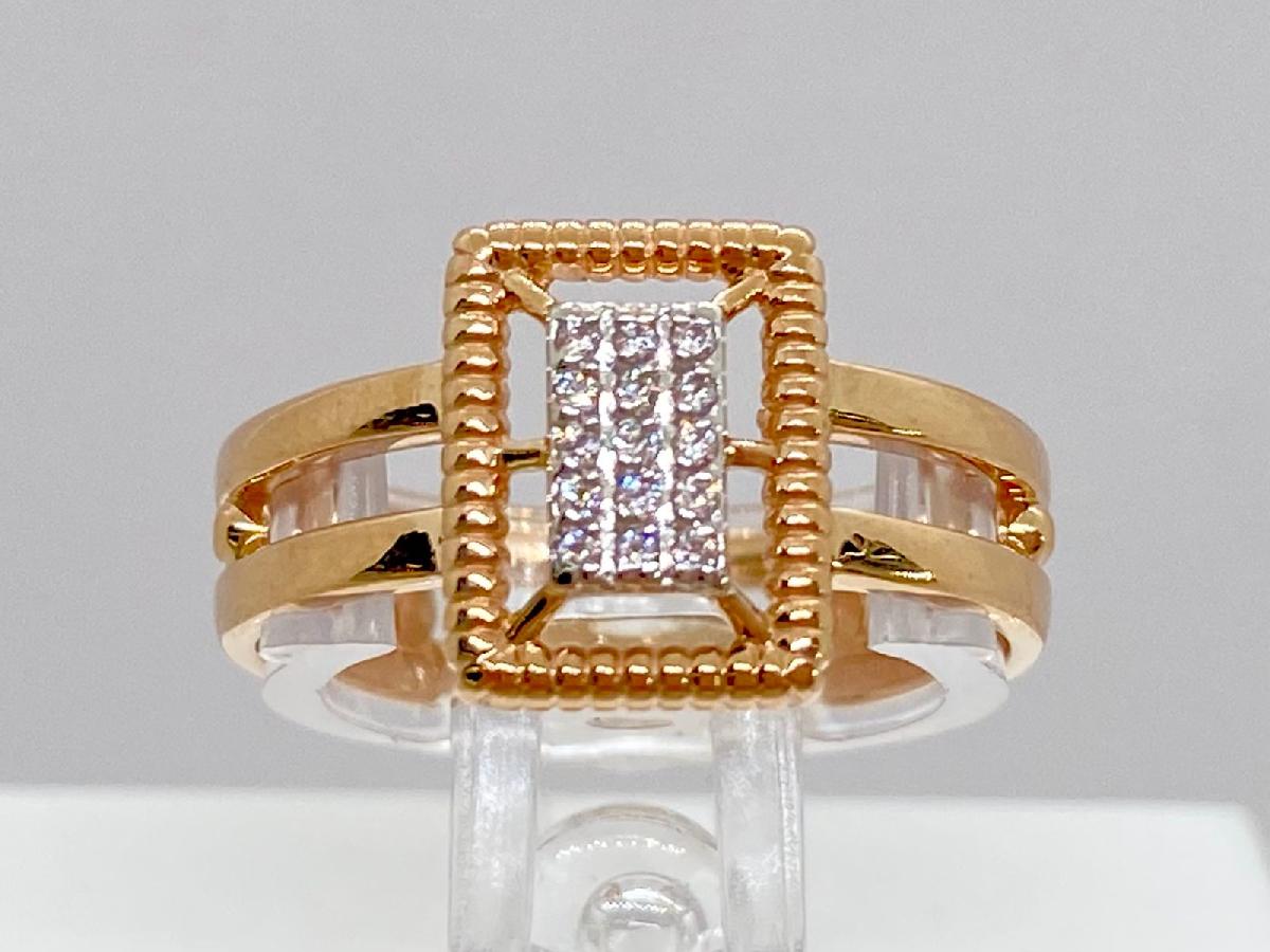 КОЛЬЦО С КАМНЯМИ (Au 585)