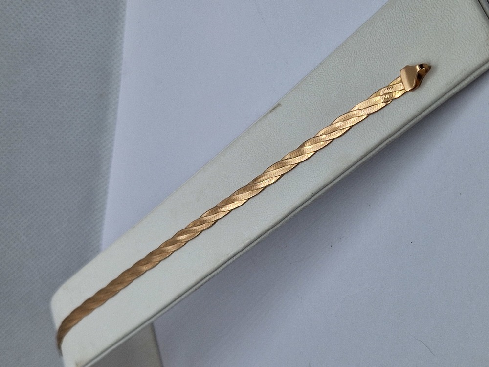 БРАСЛЕТ ПОЛНОВЕСНЫЙ Косичка(монреаль) Au 585