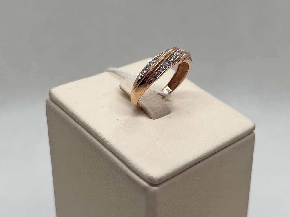 КОЛЬЦО С КАМНЯМИ (Au 585)