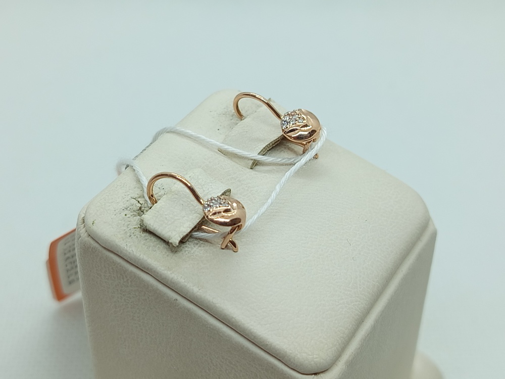 СКМИ585 СЕРЬГИ С КАМНЯМИ (Au 585)