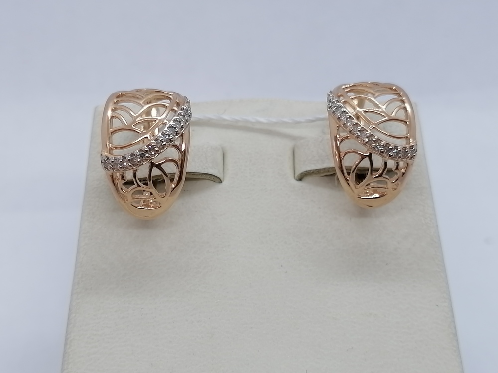 СКМИ585 СЕРЬГИ С КАМНЯМИ (Au 585)