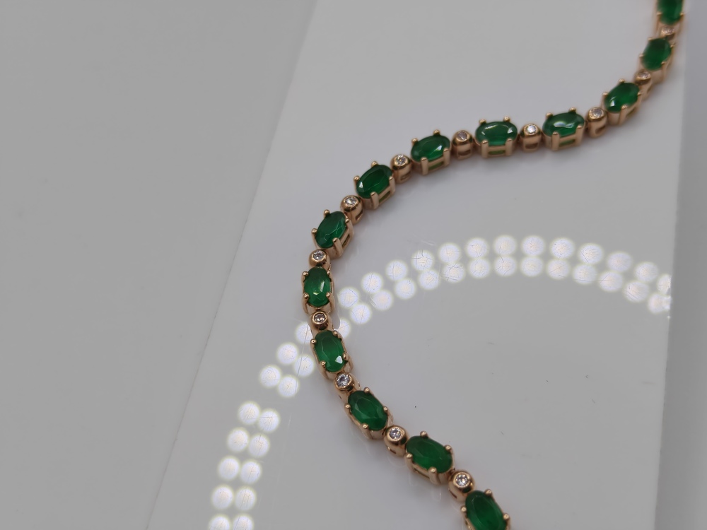 Б585 БРАСЛЕТ С КАМНЯМИ (Au 585)