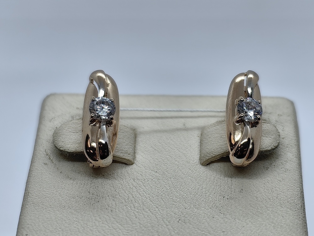 СЕРЬГИ С КАМНЕМ (Au 585)