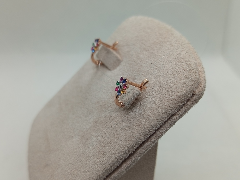 01-217573 СЕРЬГИ С КАМНЯМИ (Au 585)