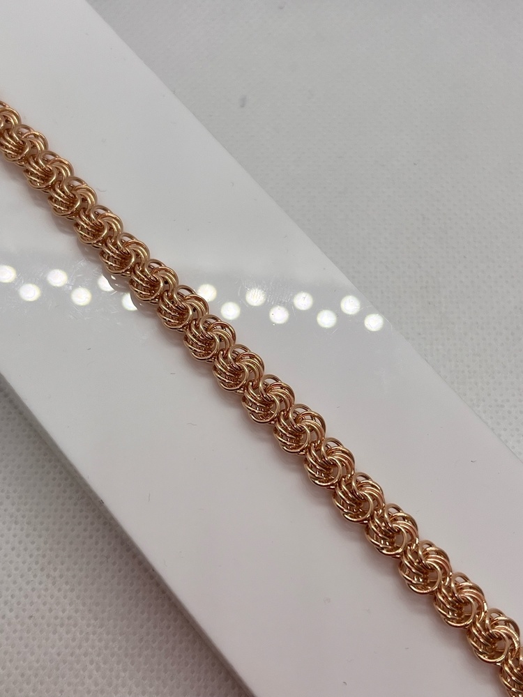 БРАСЛЕТ ПУСТОТЕЛЫЙ Роза (Au 585)