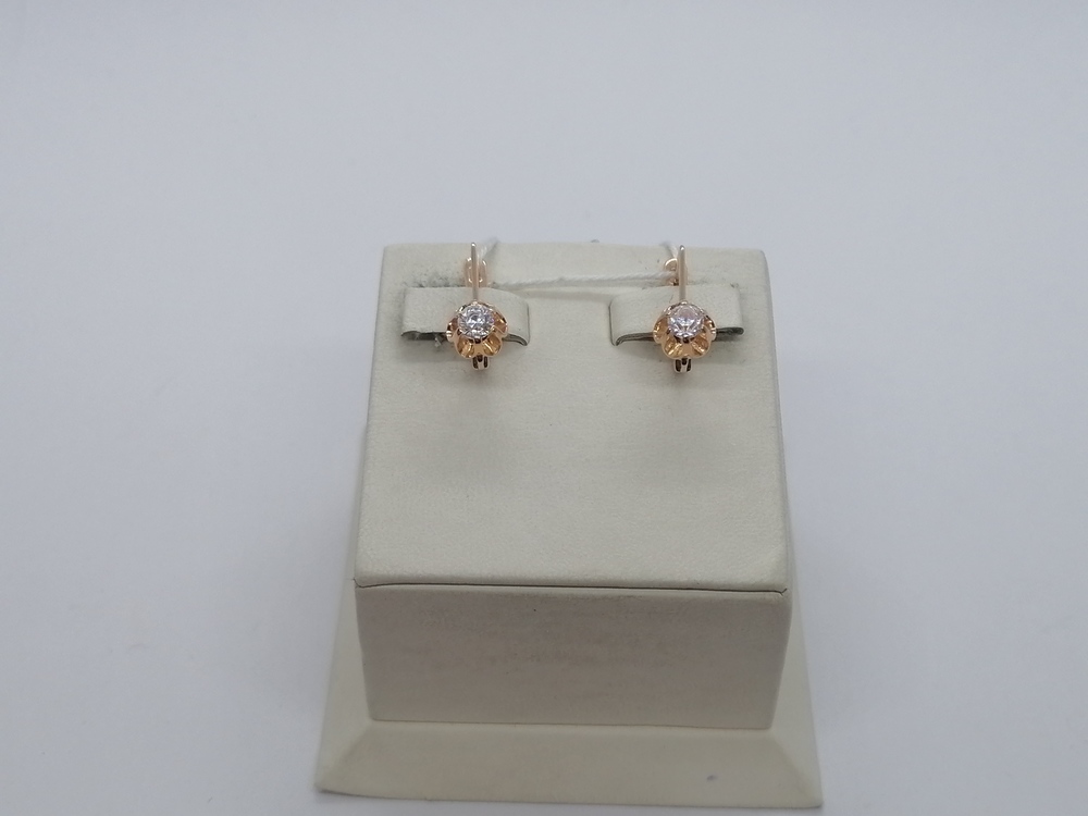 СЕРЬГИ С КАМНЕМ (Au 583)