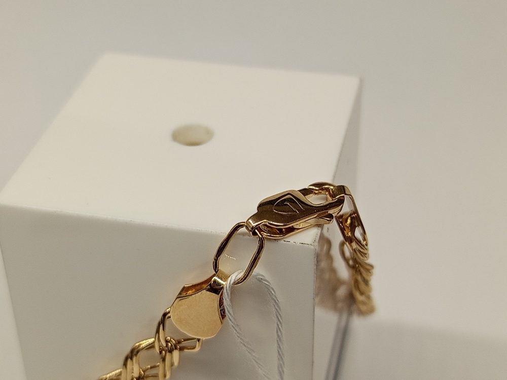 БРАСЛЕТ ПОЛНОВЕСНЫЙ Ромб тройной Au 585