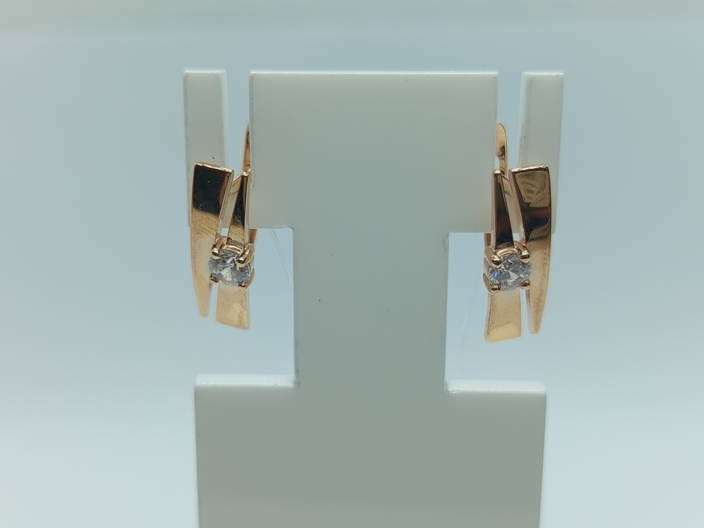 СЕРЬГИ С КАМНЕМ (Au 585)