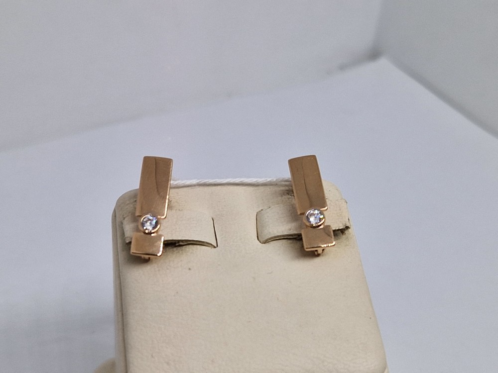 СЕРЬГИ С КАМНЕМ (Au 585)