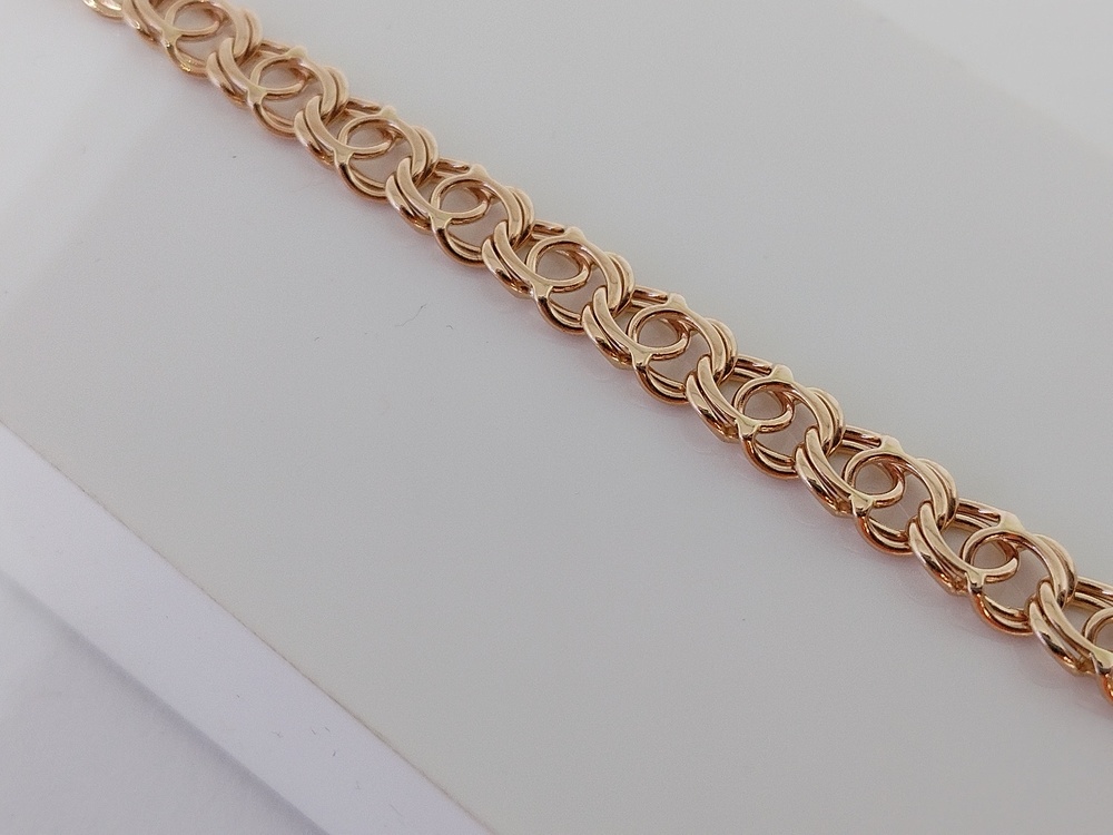 БЛБ585 БРАСЛЕТ ПОЛНОВЕСНЫЙ Бисмарк (Au 585)