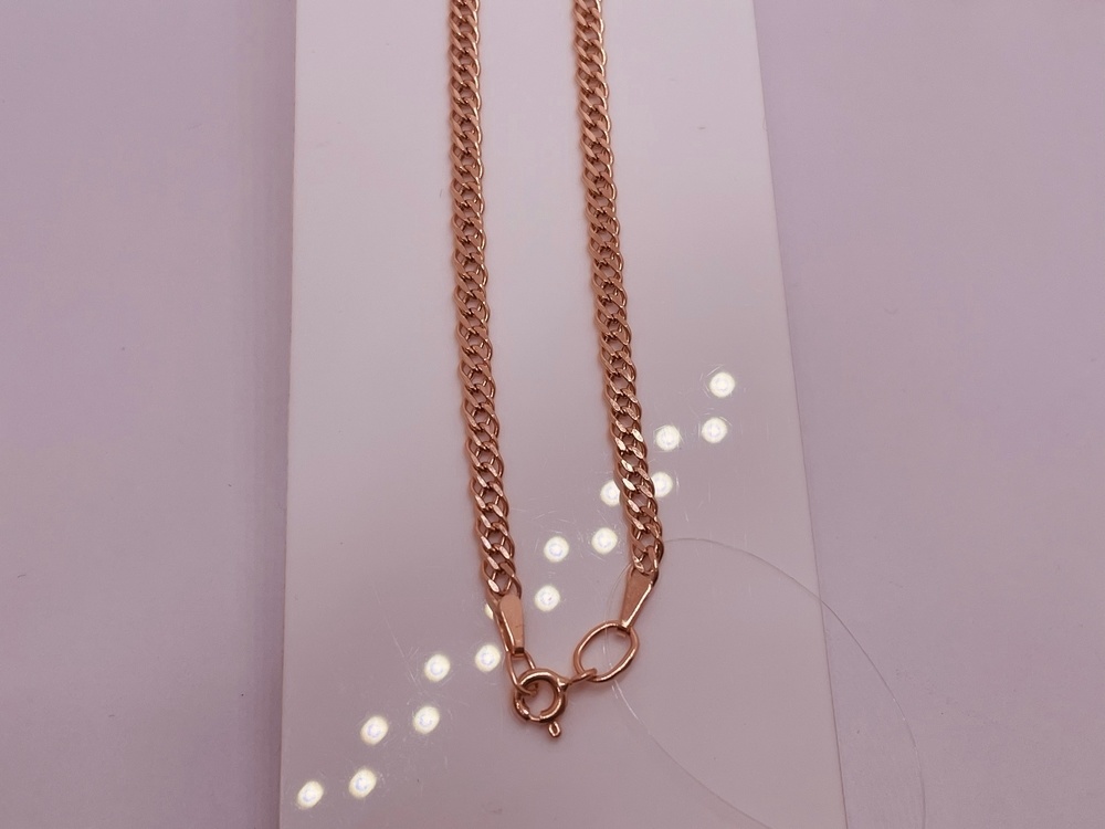 ЦЕПЬ ПУСТОТЕЛАЯ Ромб двойной (Au 585)