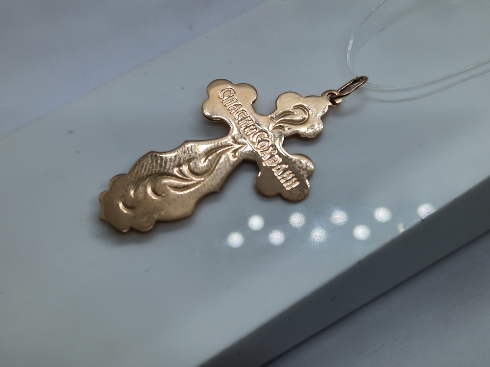 ПОДВЕСКА КРЕСТ без камня (Au 585)