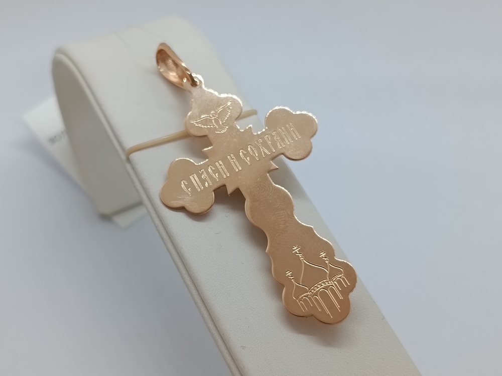810-00250-10-00-00-02 ПОДВЕСКА КРЕСТ без камня (Au 585)