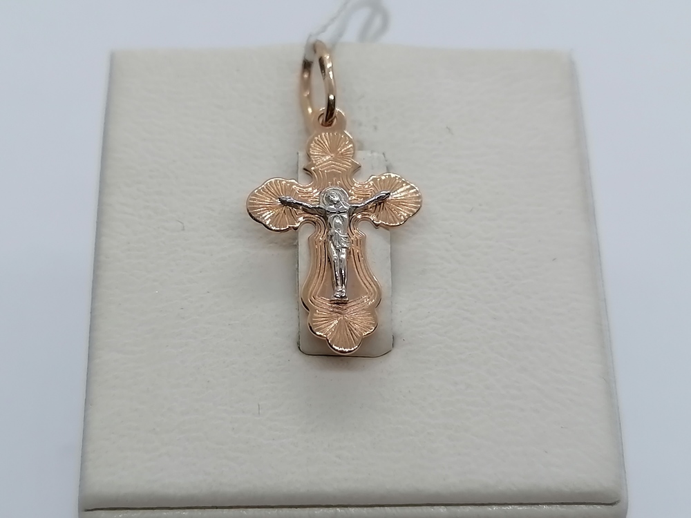 ПОДВЕСКА КРЕСТ без камня (Au 585)