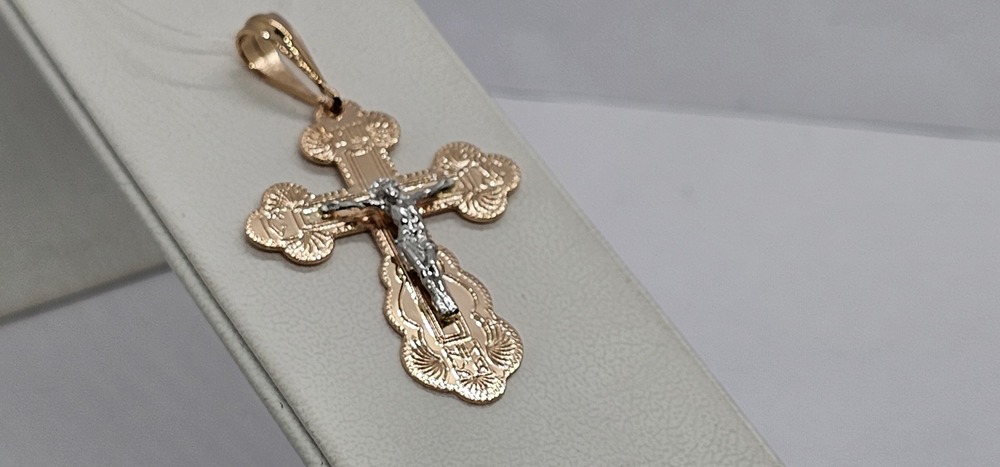 ПОДВЕСКА КРЕСТ без камня (Au 585)