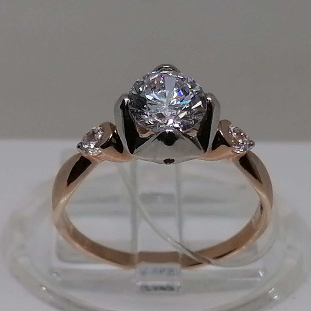 019223 КОЛЬЦО С КАМНЯМИ (Au 585)