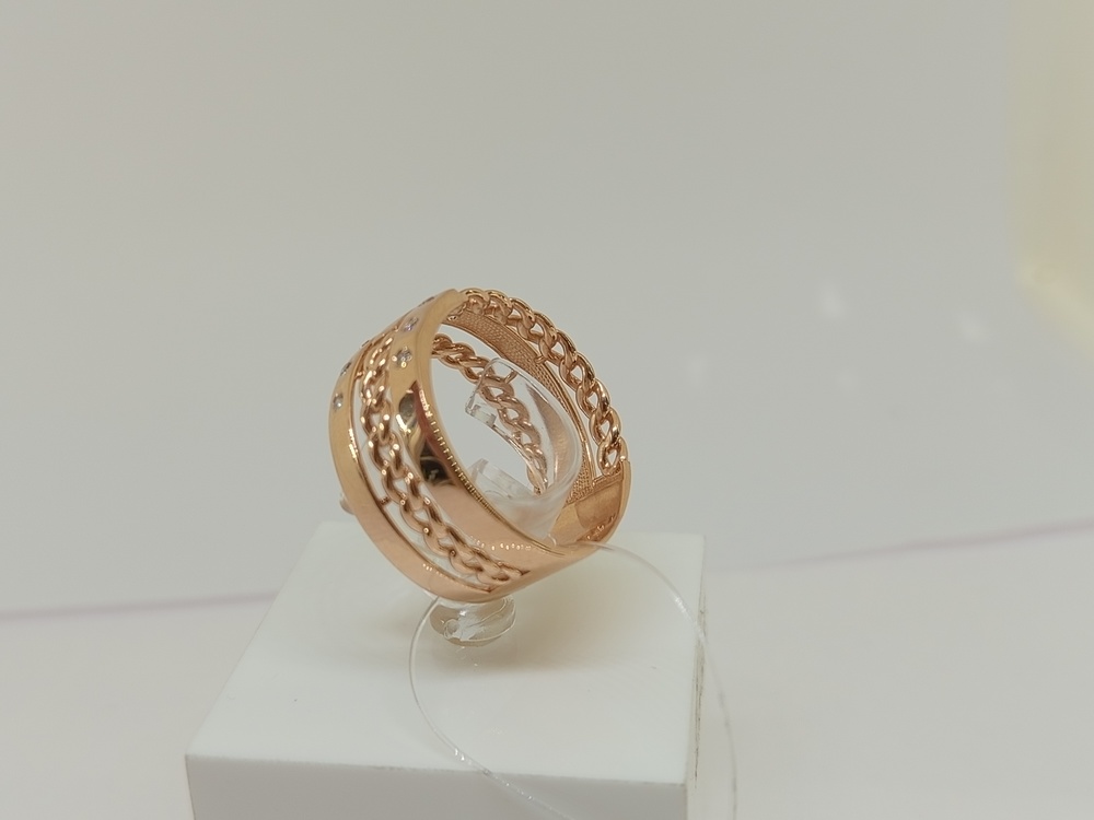 КОЛЬЦО С КАМНЯМИ (Au 585)