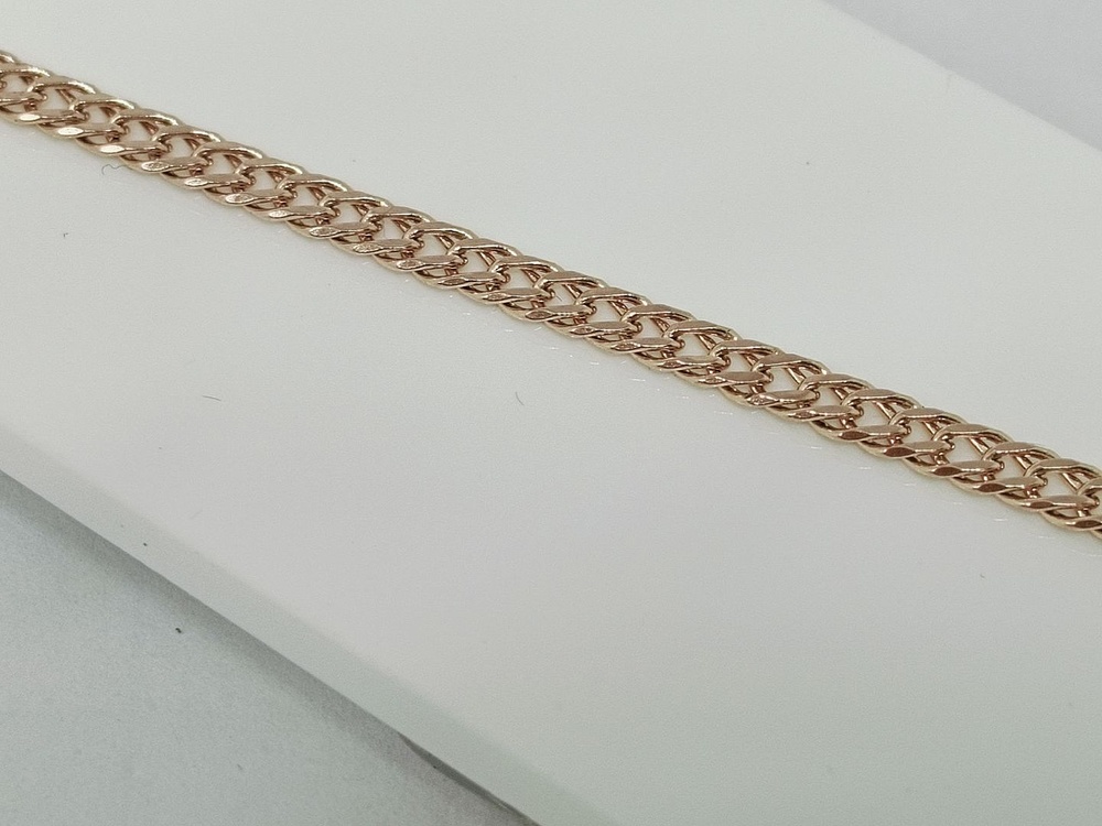 БРАСЛЕТ ПОЛНОВЕСНЫЙ Ромб двойной Au 585