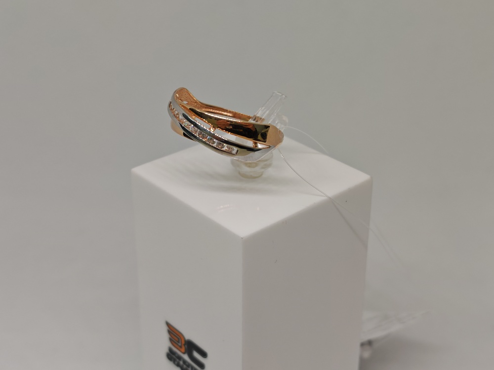 КОЛЬЦО С КАМНЯМИ (Au 585)