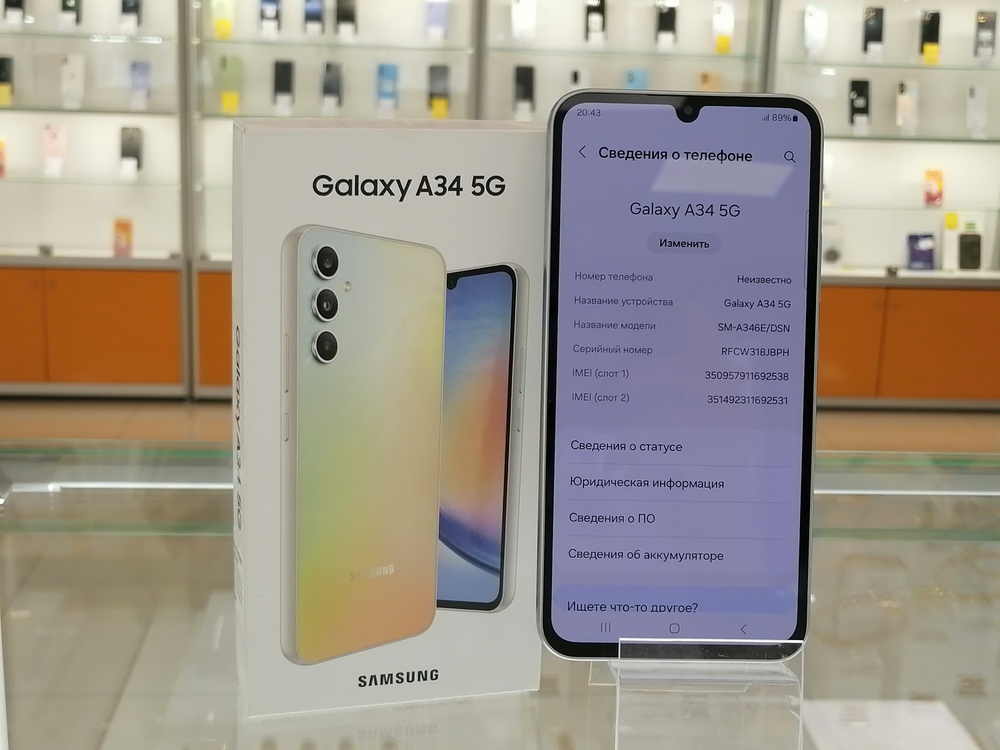 Смартфон Samsung Galaxy A34 5G 6/128