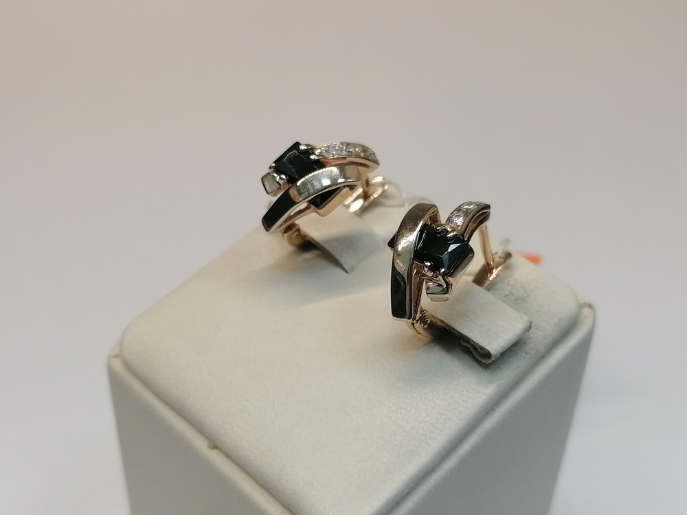 СКМИ585 СЕРЬГИ С КАМНЯМИ (Au 585)