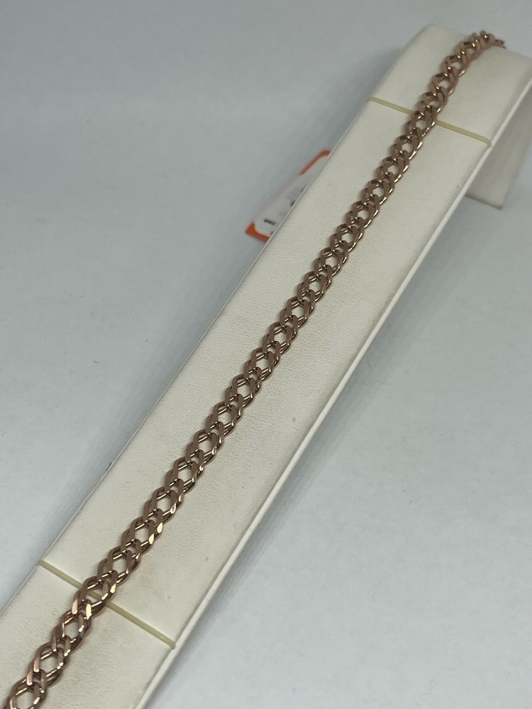 БРАСЛЕТ ПОЛНОВЕСНЫЙ Ромб двойной Au 585