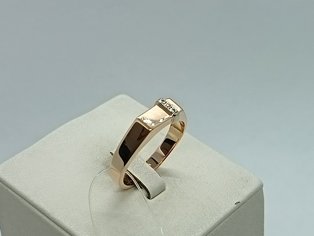 КОЛЬЦО ПЕЧАТКА с камнями (Au 585)