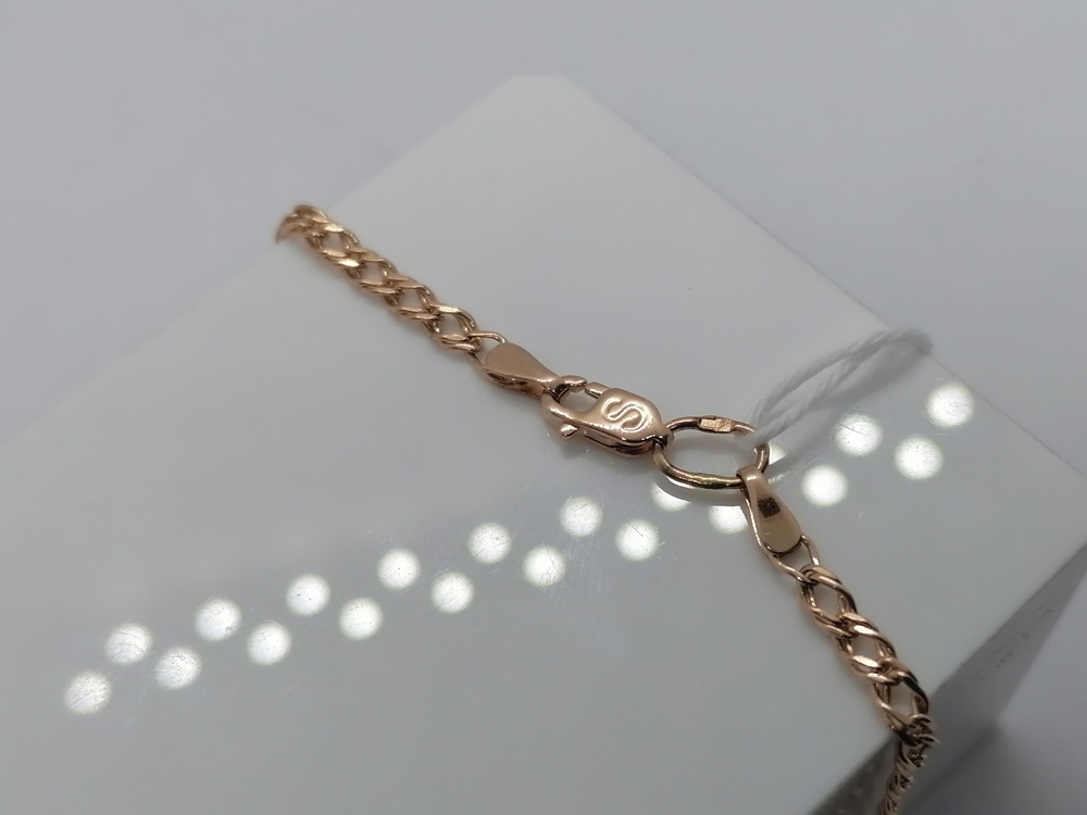 БРАСЛЕТ ПУСТОТЕЛЫЙ Ромб двойной Au 585 БРАСЛЕТ ПУСТОТЕЛЫЙ Ромб двойной Au 585