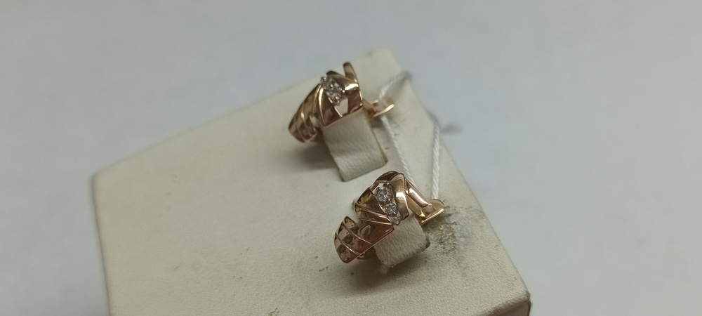 СКМИ585 СЕРЬГИ С КАМНЯМИ (Au 585)